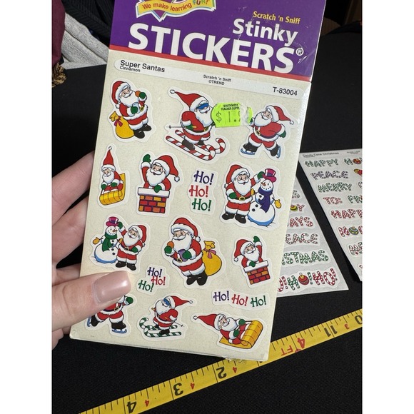 Vintage Stickers TREND CINNAMON Scratch And Sniff Sticker Pack Christmas Santa - Picture 3 of 5